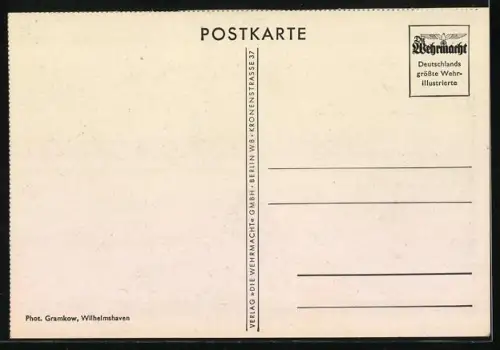 AK Torpedoboot der Kriegsmarine bei Torpedoausstoss