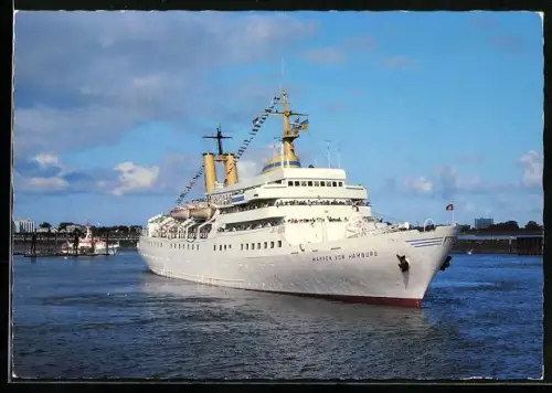 AK Passagierschiff Wappen von Hamburg