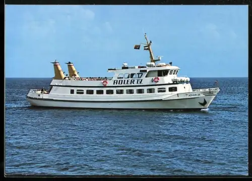 AK Motorschiff Adler der Hallig-Reederei Kurt Paulsen, Passagierschiff