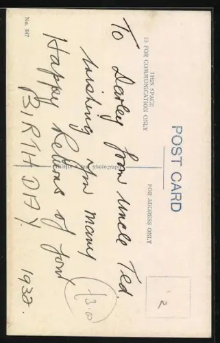 AK Kakadu, Portrait, Geburtstagsgruss