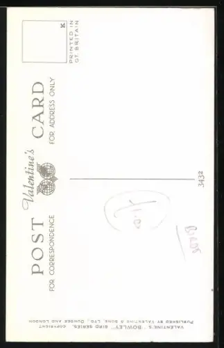 AK For Happy Days, Blaue Vögel auf blühenden Zweigen