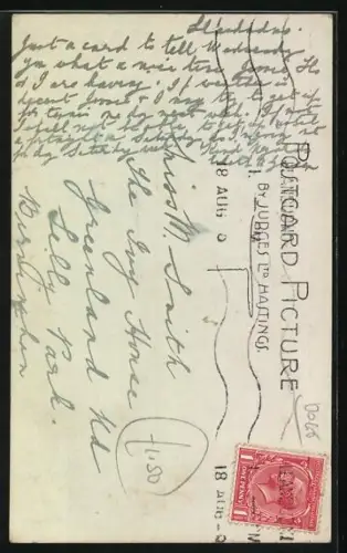 AK Terrier auf einem leeren Fass