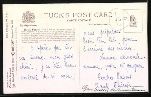 AK The return to the Pionastery, zwei Bernhardiner im Schnee