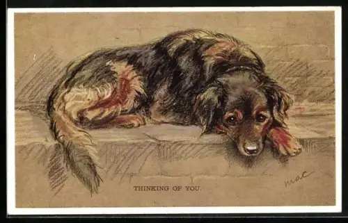 AK Thinking Of You, Liegender Hund