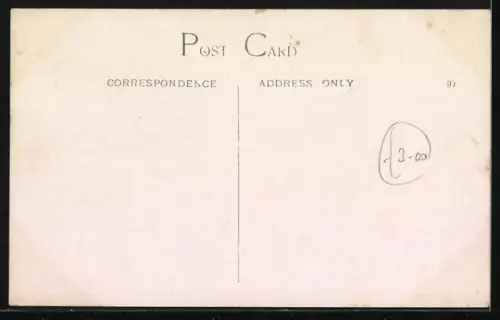 Foto-AK Hund vor einem verfallenen Gemäuer