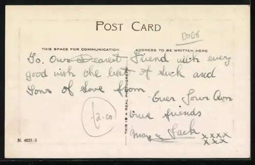 AK Schäferhund auf einer Wiese, Geburtstagsgruss