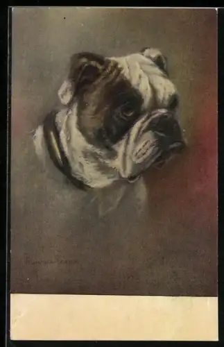 Künstler-AK Minnie Keene: English Dogs, Bulldog, Bulldogge