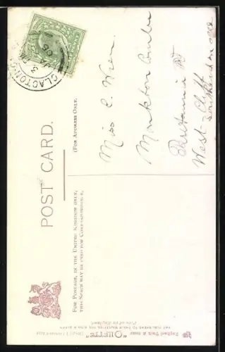 Künstler-AK Hamish: Kleiner Schotte hört einem lesenden Mädchen zu