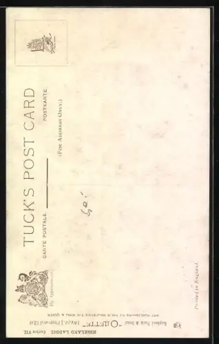 Künstler-AK Hamish: Mädchen beobachtet einen Dudelsackspieler