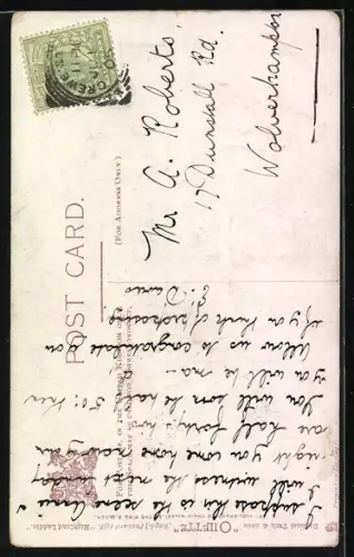 Künstler-AK Hamish: Schottisches Paar bei einem Spaziergang