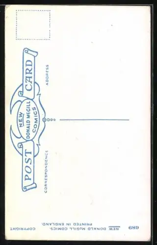 Künstler-AK Donald McGill: Dame verliert ihre Unterwäsche