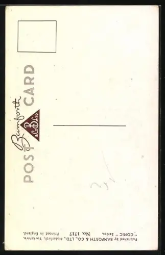 Künstler-AK Arnold Taylor: Frau flirtet mit einem Mann vor ihrem Fenster