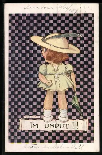 Künstler-AK Maurice: Kleines Mädchen in kaputtem Kleid