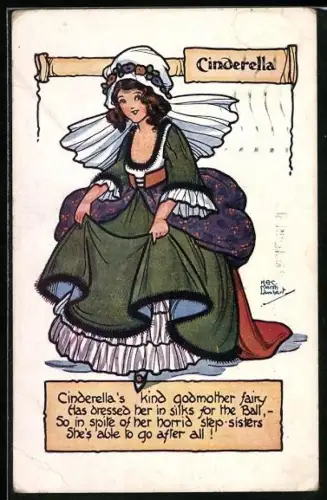 Künstler-AK H. G. C. Marsh-Lambert: Cinderella im Ballkleid