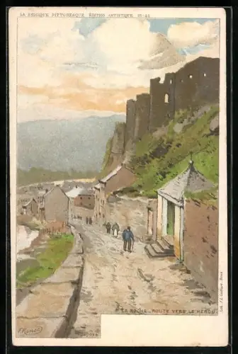 Künstler-AK La Rochè, F.Ranot: Route vers Le Hérou