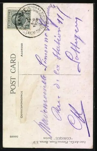 Künstler-AK Donald McGill: Kleines Paar am Strand