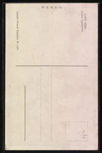 Künstler-AK Josef Süss: Kleine Zigeunerin mit Tamburin