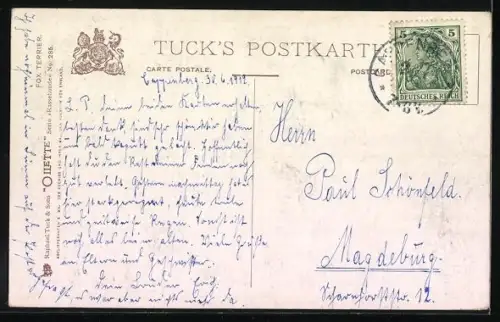 Künstler-AK hübscher Terrier mit Lederhalsband