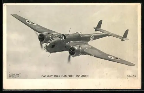 AK Handley-Page Hampden Bomber, Aeroplane, Flugzeug