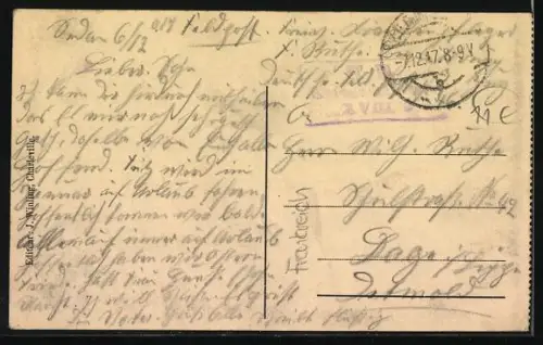 AK Sedan, Scène militaire - La Baignade des Chevaux