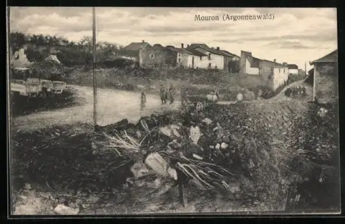 AK Mouron, Partie im zerstörten Ort