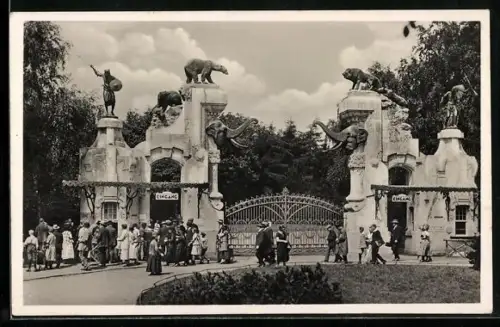 AK Hamburg-Stellingen, Haupteingang zu Carl Hagenbeck`s Tierpark