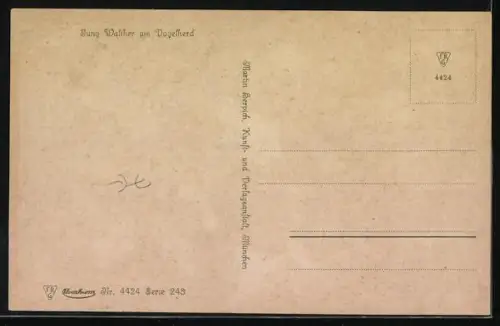 AK Walther von der Vogelweide als junger Mann am Vogelherd