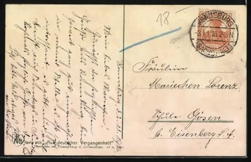 AK Thusnelda im Triumphzug des Germanicus 17 n. Chr., Militär