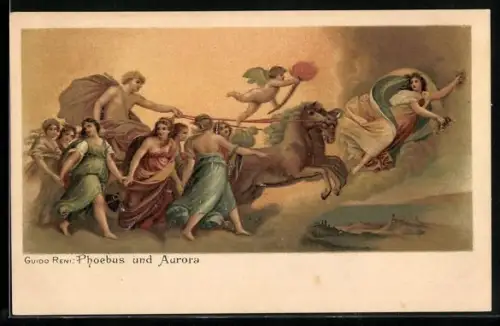 AK Aurora vor dem Sonnenwagen mit Phoebus