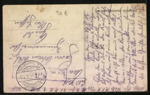 AK Cernay-en-Dormois /Ardennes, Durch französische Beschiessung beschädigte Kirche 1915