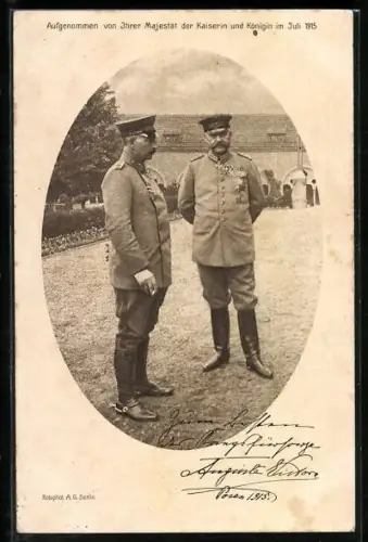 AK Kaiser Wilhelm II. mit Hindenburg