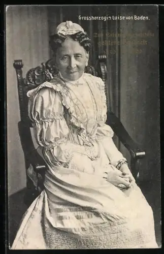 AK Grossherzogin Luise von Baden in ihrem goldenen Hochzeitsjahr 1906