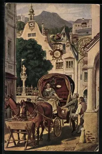 Künstler-AK Moritz von Schwind: Die Hochzeitsreise