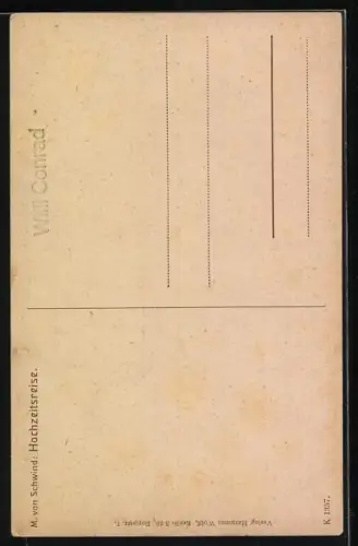 Künstler-AK Moritz von Schwind: Die Hochzeitsreise