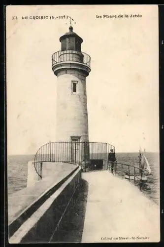 AK Le Croisic /L.-Inf., Le Phare de la Jetée, Leuchtturm