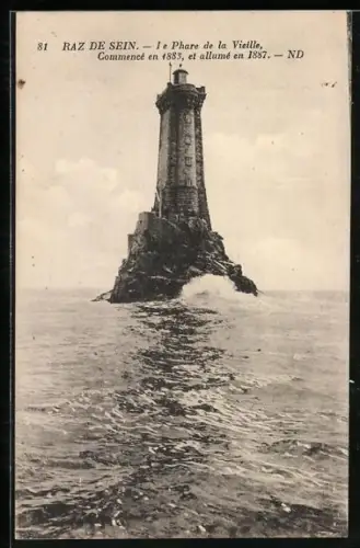 AK Raz de Sein, Le Phare de la Vieille, Leuchtturm