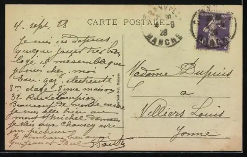 AK Granville, Le Semaphore, Leuchtturm, Schafe