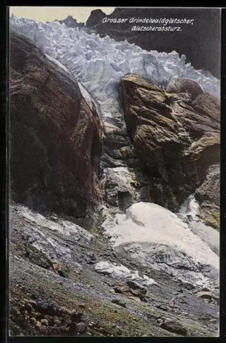 AK Grosser Grindelwaldgletscher, Gletscherabsturz