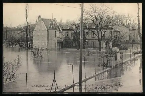 AK Maisons-Alfort, La Grande Crue de la Seine, Hochwasser 1910