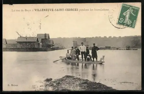 AK Villeneuve-Saint-Georges, Pendant les Inondations