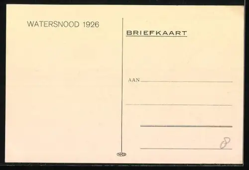 Künstler-AK Wijchen, Landing van matrozen, Watersnood 1926