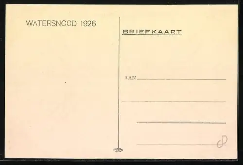 Künstler-AK Watersnood 1926, De eenzaamheid