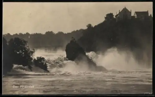 AK Rheinfall, Panorama mit Kirche