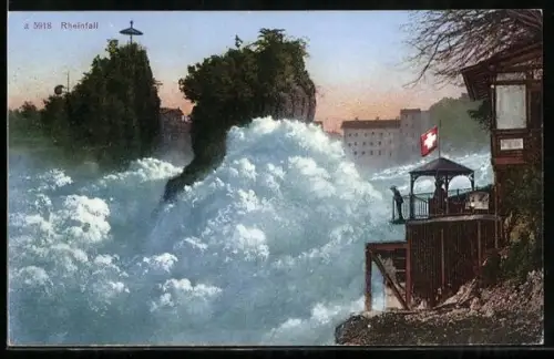 AK Rheinfall, Aussichtsplattform am Wasserfall