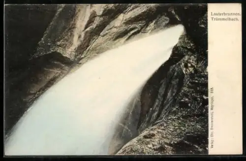AK Lauterbrunnen, Blick auf den Trümmelbach