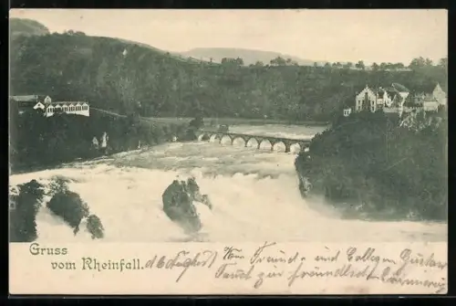 AK Rheinfall, Panorama mit Blick aufs Schloss