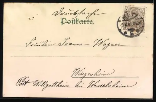 AK Metz, Deutsches Tor mit Passanten