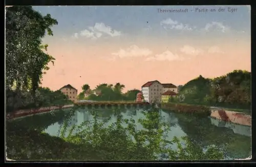 AK Theresienstadt, Partie an der Eger