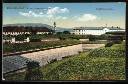 AK Theresienstadt / Terezin, Kleine Infanterie-Kaserne und Verpflegs-Magazin
