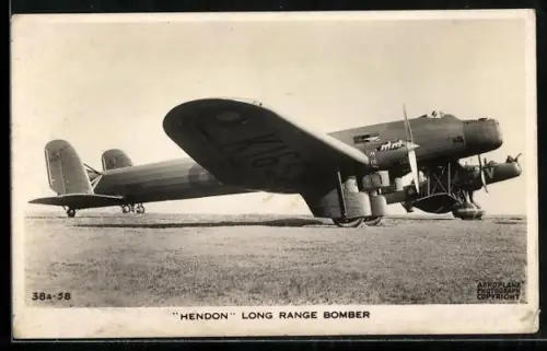 AK Flugzeug Hendon Long Range Bomber